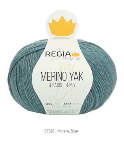 Пряжа Schachenmayr Regia Merino Yak 07518 голубая лазурь