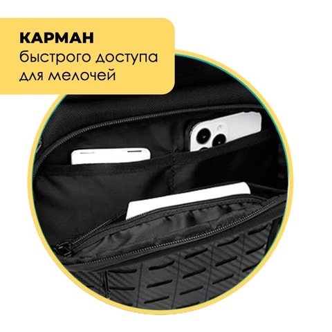 Картинка рюкзак городской Ozuko 9687 Black - 7