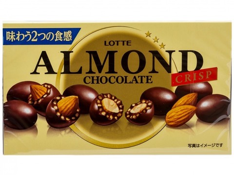 Миндаль в хрустящем шоколаде, Lotte, 89 гр.