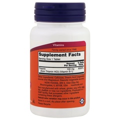 Now Foods, B1, 100 мг, 100 таблеток