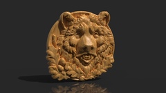 Силиконовый молд  Медведь (медальон)  № 0465