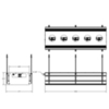 Gessi BINARIO Профиль линейный 1090 мм., для 5 модулей, установка Easy-Fix, цвет Black XL 61129#299