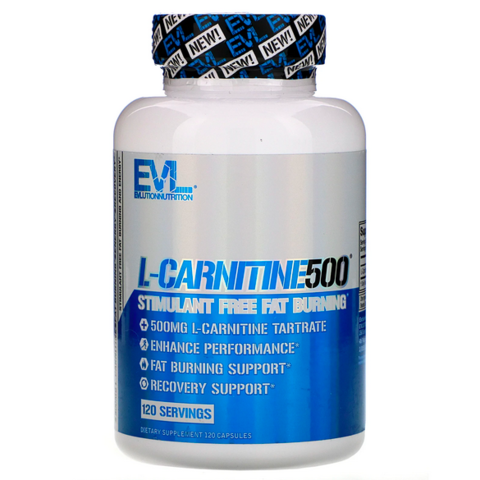EVLution Nutrition, L-Carnitine 500, 120 капсул