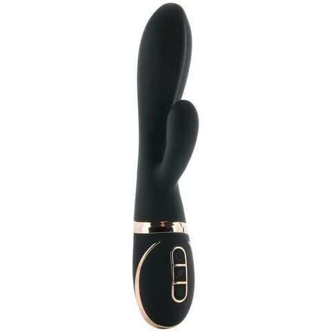 Черный вибратор-кролик Dual Stim Rabbit Vibrator - Fredericks Of Hollywood FOH-012BLK