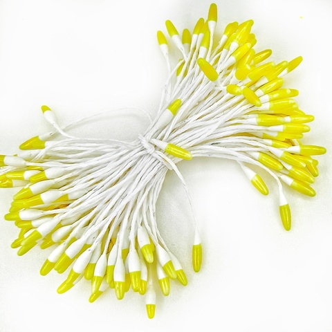 Тычинки декоративные для искусственных цветов, цвет белый-желтый, 85шт