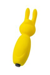 Желтый мини-вибратор Fluffy - 8,5 см. - 