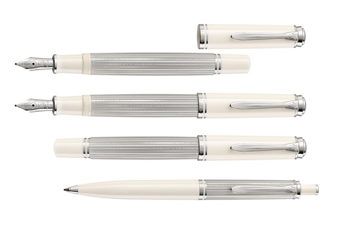 Ручка шариковая Pelikan Souverän® K405 Silver-White (818 933)