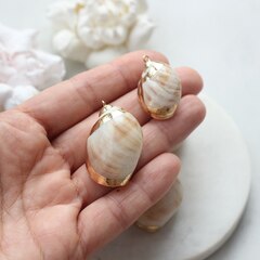 Подвеска Ракушка с позолотой 25-42 на 15-30 мм, РК032