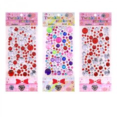 
          Наклейки-стразы Alingar, акриловые, "Сиящие круги", микс - крупные, средние, мелкие, (красн,синие,роз), пакет с европодвесом