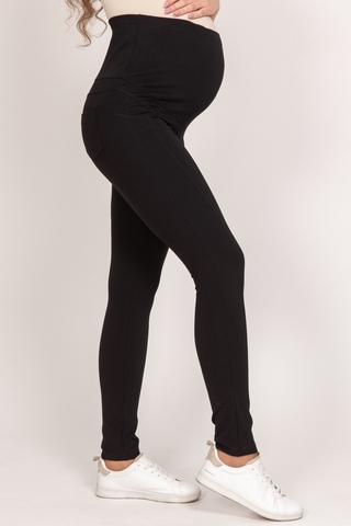 Утепленные брюки для беременных 16052 черный