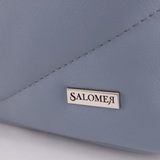 Сумка Саломея 199 гладкий серо-голубой