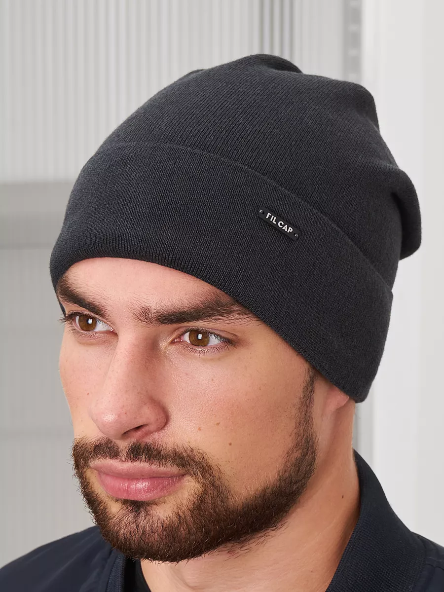 Шапка бини зимняя весенняя с флисом