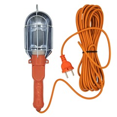 Светильник переносной ПВС 2х0,75мм, 6А, керамический патрон Е27, с выключателем, 10м (Very) 89-0-280