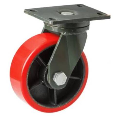 Сверхбольшегрузное полиуретановое поворотное колесо SHp 200 (200мм, площадка)