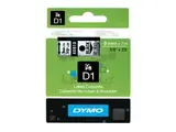 Картридж с лентой DYMO 9 мм х 7 м. , черный на прозрачной ленте, пластик