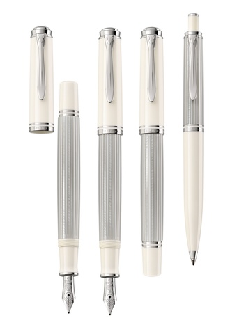 Ручка шариковая Pelikan Souverän® K405 Silver-White (818 933)