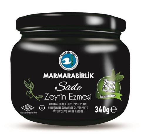 Оливковая паста черная без специй, Marmarabirlik, 340 г