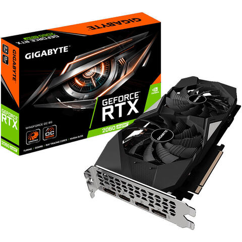 Видеокарта PCI-E 8Gb Gigabyte RTX 2060 D6, GeForce RTX2060