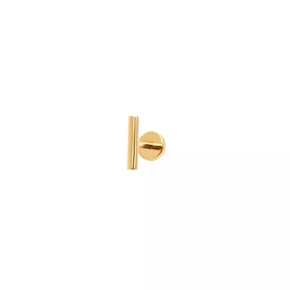 Лабрет Plain Bar Stud Earring- Gold
