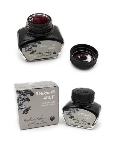 Флакон с чернилами Pelikan Ink 4001 76, Brilliant Black, 30 ml  (301051)