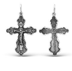Крест православный нательный серебряный арт. 5-376ч