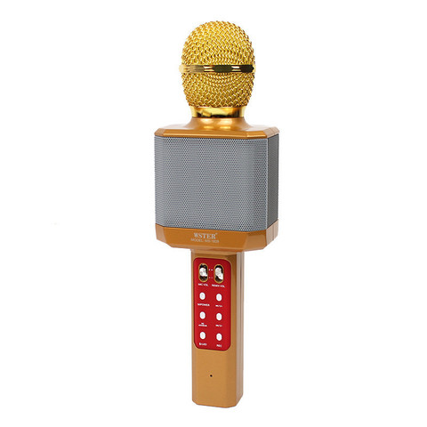 Беспроводной караоке-микрофон WSTER WS-1828, золотой