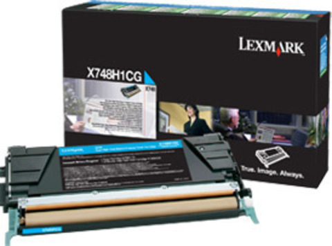 Картридж для принтеров Lexmark X746/X748 голубой большой ёмкости (cyan). (X748H2CG)