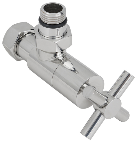 Сунержа 051-1408-1234 Вентиль угловой (крест) G 1/2" НР х G 3/4" НГ (Состаренная латунь)