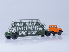 ZIL-130V1 orange and semitrailer for panels NAMI-790 green AutoHistory 1:43