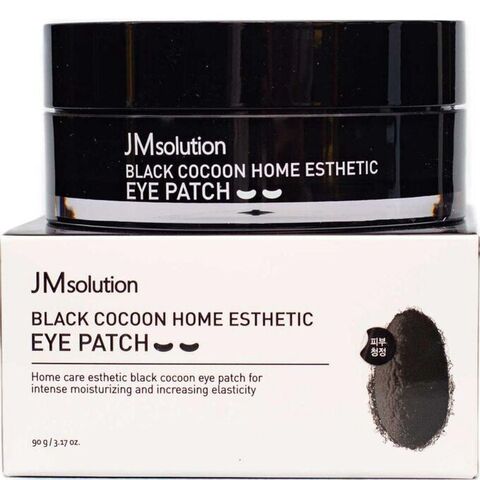 JMSOLUTION - ПАТЧИ ГИДРОГЕЛЕВЫЕ ДЛЯ ГЛАЗ С ПРОТЕИНАМИ ШЁЛКА И УГЛЁМ BLACK COCOON HOME ESTHETIC EYE PATCH, 60 ШТ