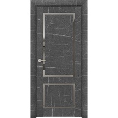 Купить Межкомнатная дверь экошпон Neo Loft 301 Marable Soft Touch торос графит стекло grey