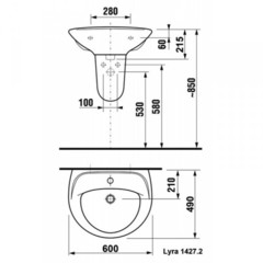 УМЫВАЛЬНИК JIKA LYRA 60х49