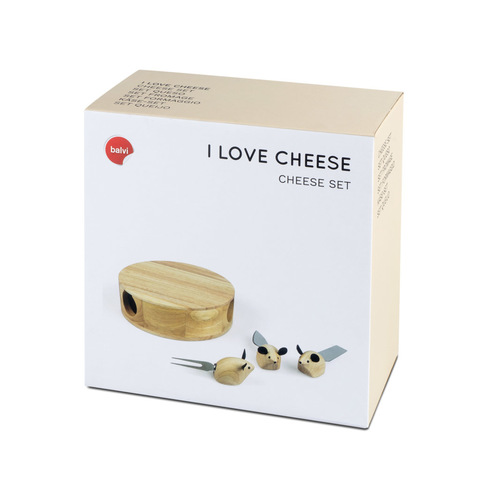 Набор доски и приборов для сыра I Love Cheese