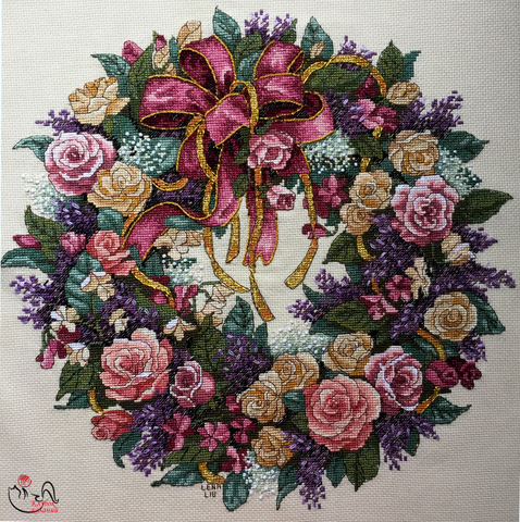 Набор для вышивания Венок из роз. Арт. 3018