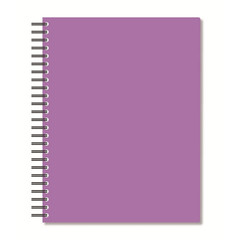 Бизнес-тетрадь А5,96л,кл,спир,пласт,тон.бл. Attache Bright colours Сиренев