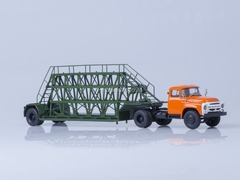 ZIL-130V1 orange and semitrailer for panels NAMI-790 green AutoHistory 1:43