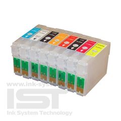 Картриджи перезаправляемые Epson Stylus Photo R1900 комплект 8 штук. (ПЗК T0870-0874, 0877-0879)