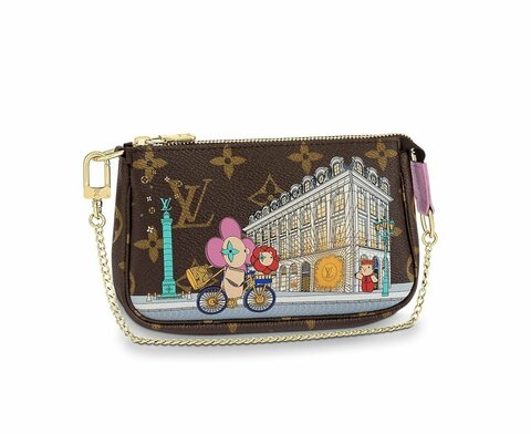 Клатч женский Louis Vuitton Mini Pochette Accessoires коричневый