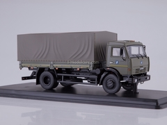 KAMAZ-43253 flatbed truck with awning dark-gray 1:43 Start Scale Models (SSM)