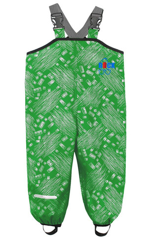 Зеленый полукомбинезон с принтом DUCK