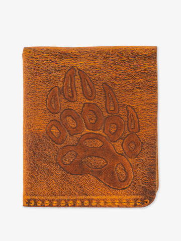Бумажник-Компактный из натуральной кожи Крейзи, рыжего цвета
