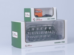 ZIL-130V1 orange and semitrailer for panels NAMI-790 green AutoHistory 1:43