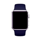 Силиконовый эластичный ремешок без застежек 38 мм / 40 мм / 41 мм для Apple Watch (размер - 147 мм) (Темно-синий)