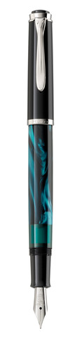 Ручка перьевая Pelikan Elegance Classic  M 205 SE 2021, Petrol-Marbled, F (818582)
