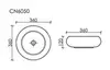 Ceramica Nova CN6050MB Умывальник чаша накладная круглая (цвет Чёрный Матовый) Element 360*360*120мм