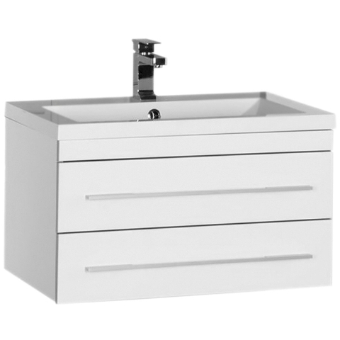 Aquanet 212868 Тумба с раковиной Aquanet Верона 75 белый (подвесная 2 ящика) (212868)