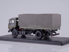 KAMAZ-43253 flatbed truck with awning dark-gray 1:43 Start Scale Models (SSM)