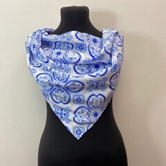 Платок шёлковый принт майолика 71*71 арт.П03