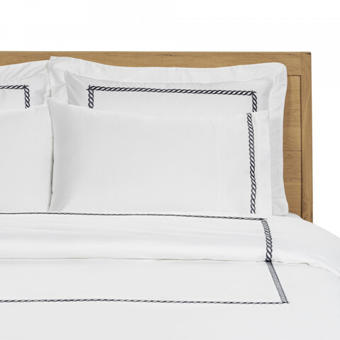 Наволочка 50x70 L'appartement Messina Marine 300 ТС белая/антрацит