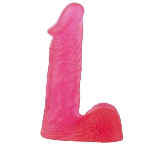 Розовый гелевый фаллоимитатор XSKIN 6 PVC DONG - 15 см. - Dream Toys X-Skin 20597